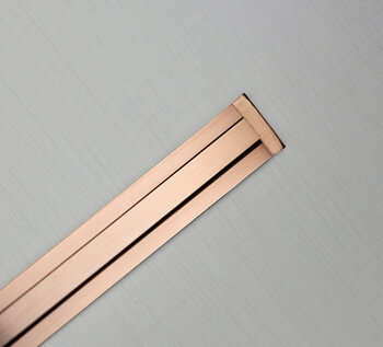 PUXADOR CONCHA DE EMBUTIR SMART ZEN 288MM ROSE ESCOVADO