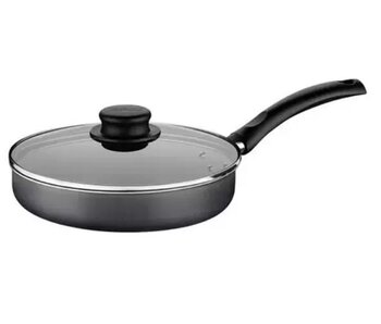 FRIGIDEIRA TURIM 22CM PRETA COM TAMPA 