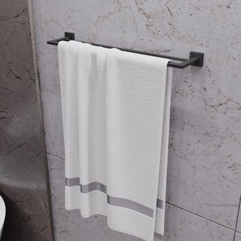 PORTA TOALHAS RETO BLACK 45CM ETERNA - 17812