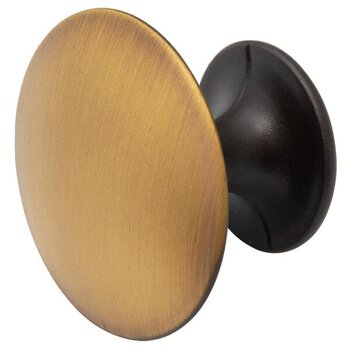 PUXADOR RENNA REDONDO OURO ENVELHECIDO 32MM 