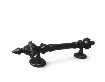 PUXADOR COLONIAL MAX P-PORTA T0185 PRETO T-26.5CM F-15CM