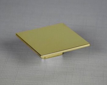PUXADOR ZEN PLANA 1 GOLD ESCOVADO 50MM FUROS 16MM