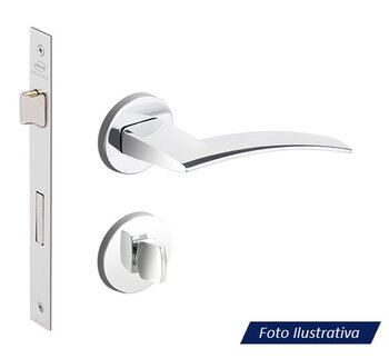 FECHADURA IMAB LATAO LOGUS WC  ROSETA REDONDA ESCOVADA 