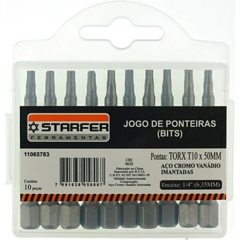 JOGO DE PONTEIRA TORX STARFER T10 - T50MM