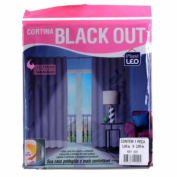 CORTINA BLACK OUT PLAST LEO 920 1,40MX2,00M
